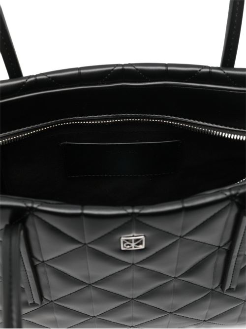 Borsa shopper donna Calvin Klein matelassé nera Calvin Klein | LV04F3325GUB1